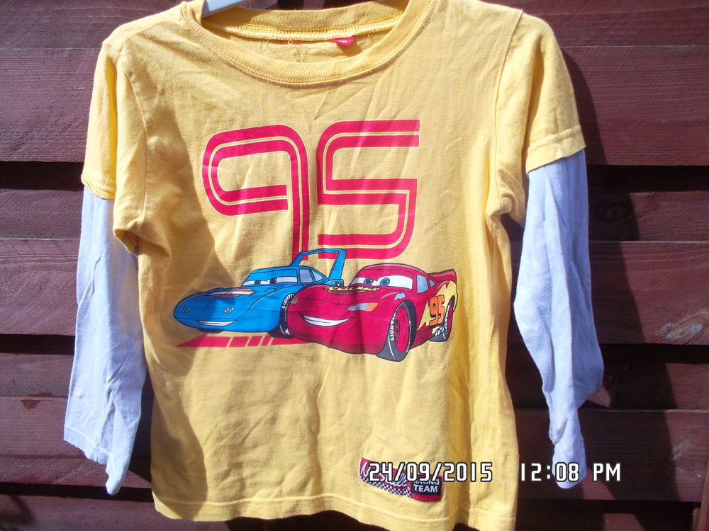 HAUT JAUNE CARS*JUSTE 1E*KIKI60230 Vêtements enfants