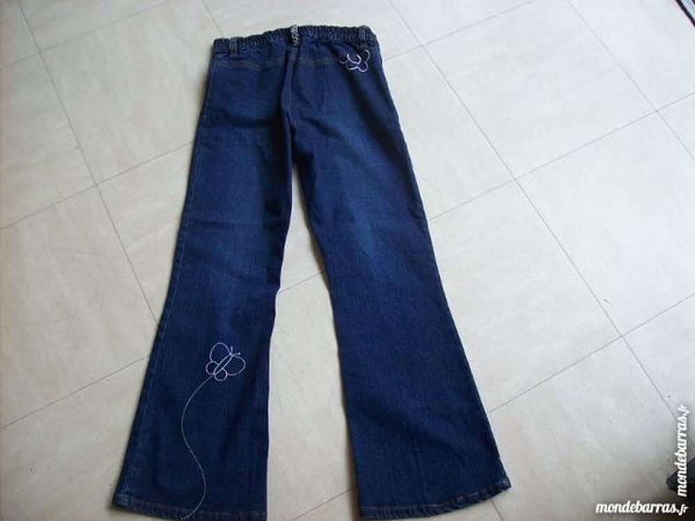 pantalon jean brod&eacute; - 8/9 ans - zoe Vêtements enfants