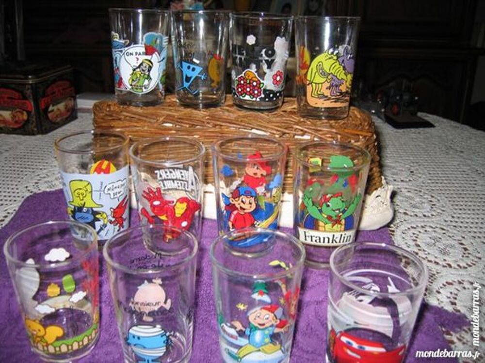 12 verres d&eacute;cores vari&eacute;s Cuisine