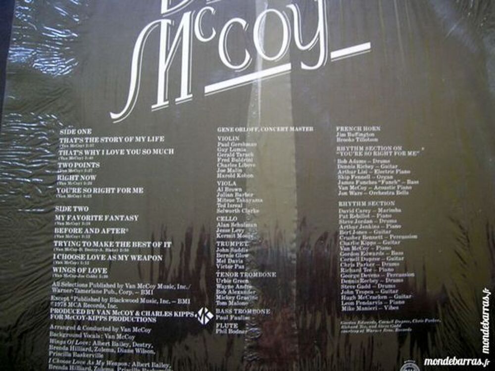33 TOURS VAN MC COY My favorite fantasy - USA ORIG CD et vinyles