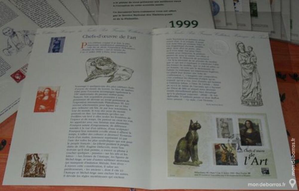 43 Documents Philat&eacute;liques Officiel 1999 