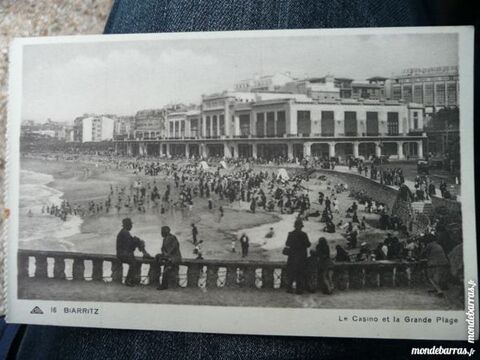 Carte postale Biarritz Le Casino et grande plage 4 Bordeaux (33)