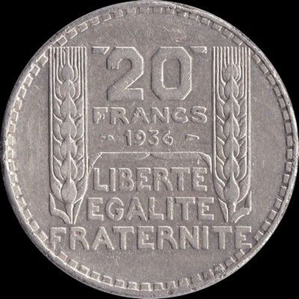 Tr&egrave;s rare 20 francs 1936 