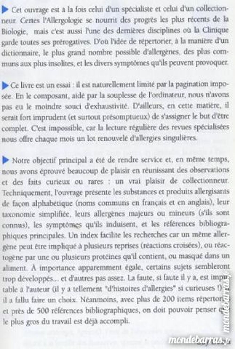 Dictionnaire des allerg&egrave;nes Livres et BD