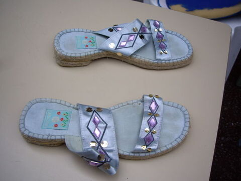Mules-Espadrilles Gris Perlés pt 39 à 4 € 4 Bouxwiller (67)