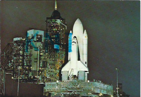  C P M , La Navette spatiale columbia � cap Kennedy en 1981 8 Tours (37)