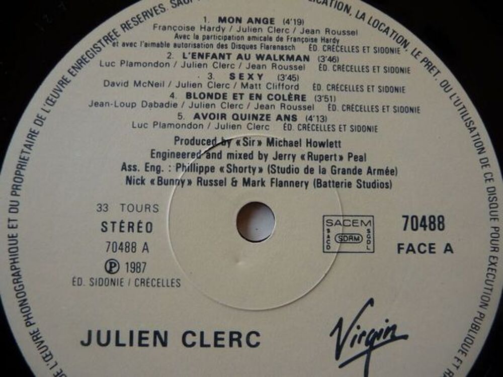 Vinyl Julien CLERC CD et vinyles