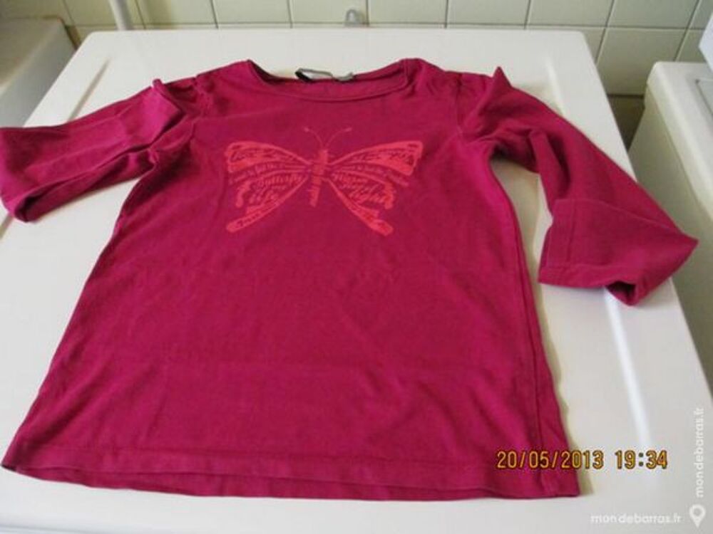 Fille 8 A tee shirt TAPE A L'OEIL fushia coton Vtements enfants