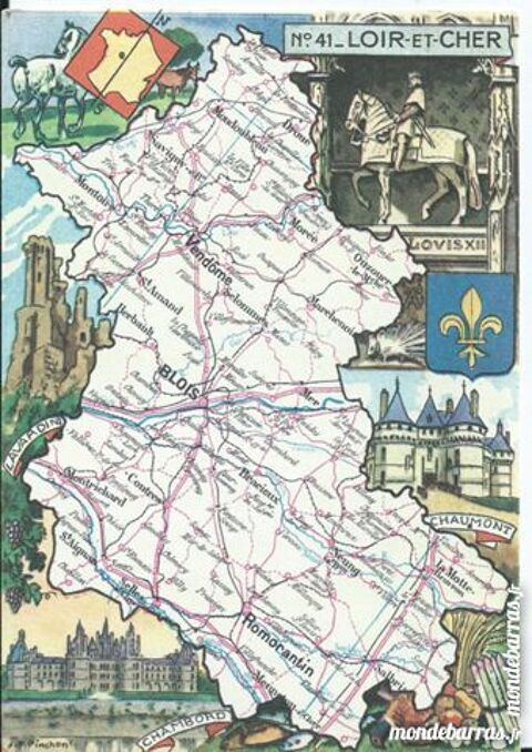 carte 1 cpsm dpartement 41 7 Tours (37)