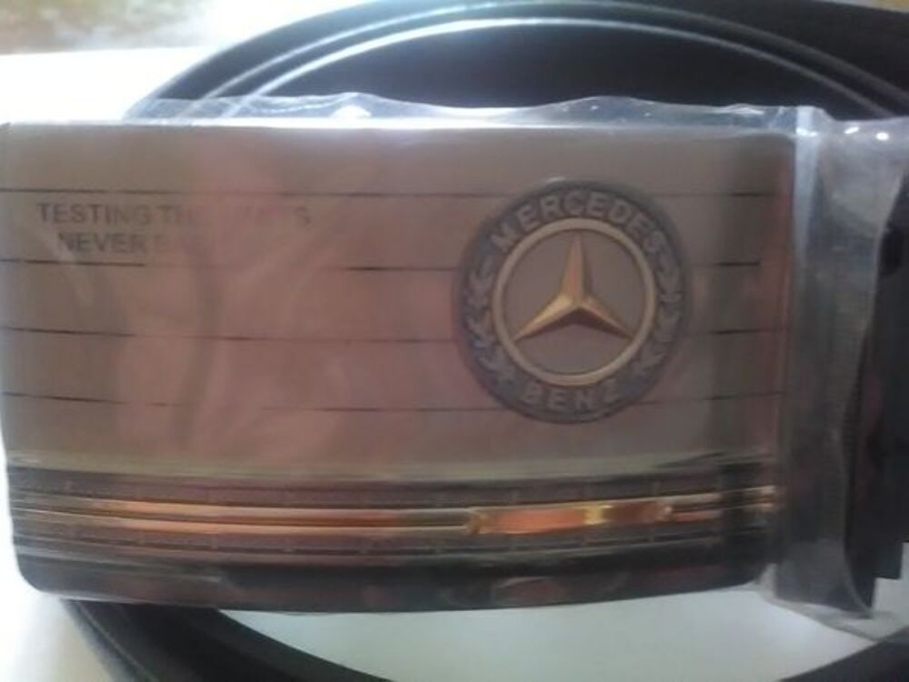 ceinture noire en cuir Mercedes Benz Maroquinerie