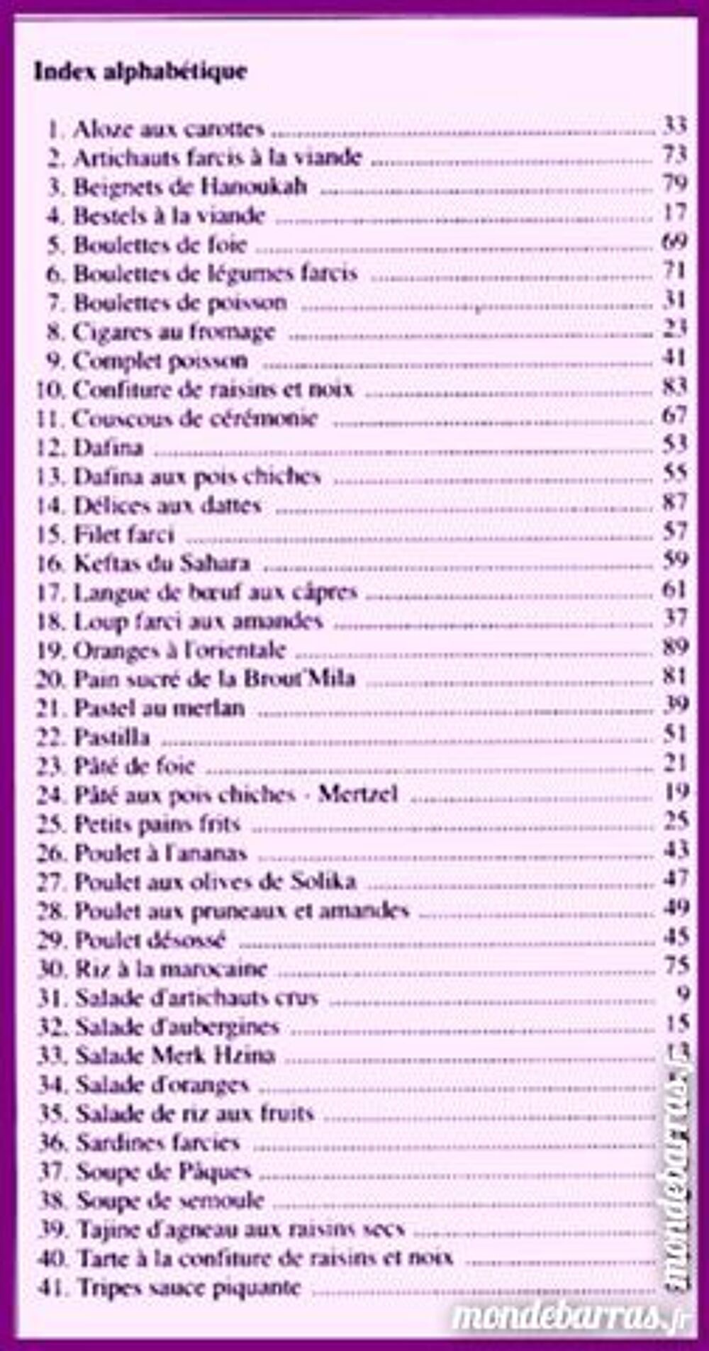 CUISINE JUIVE D'AFRIQUE DU NORD /les-livres-de-jac Livres et BD
