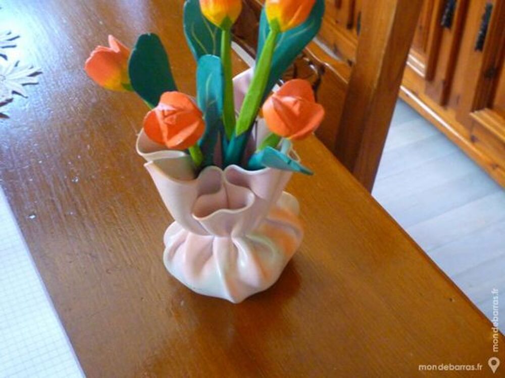 vase de fleurs en bois Décoration