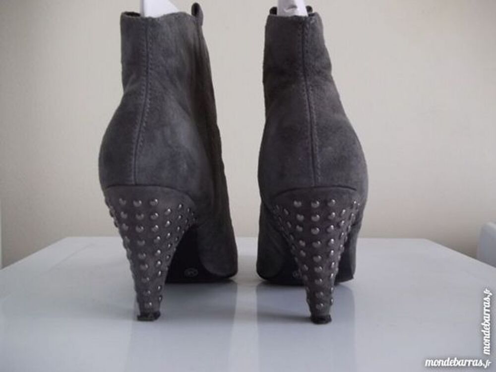 Boots velours gris 38 Chaussures