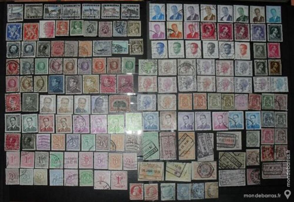 Lot de 261 timbres oblit&eacute;r&eacute;s de BELGIQUE. 