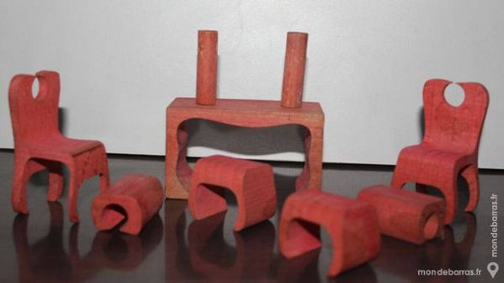 Rare JEU bois Meubles poup&eacute;e art d&eacute;co Jeux / jouets