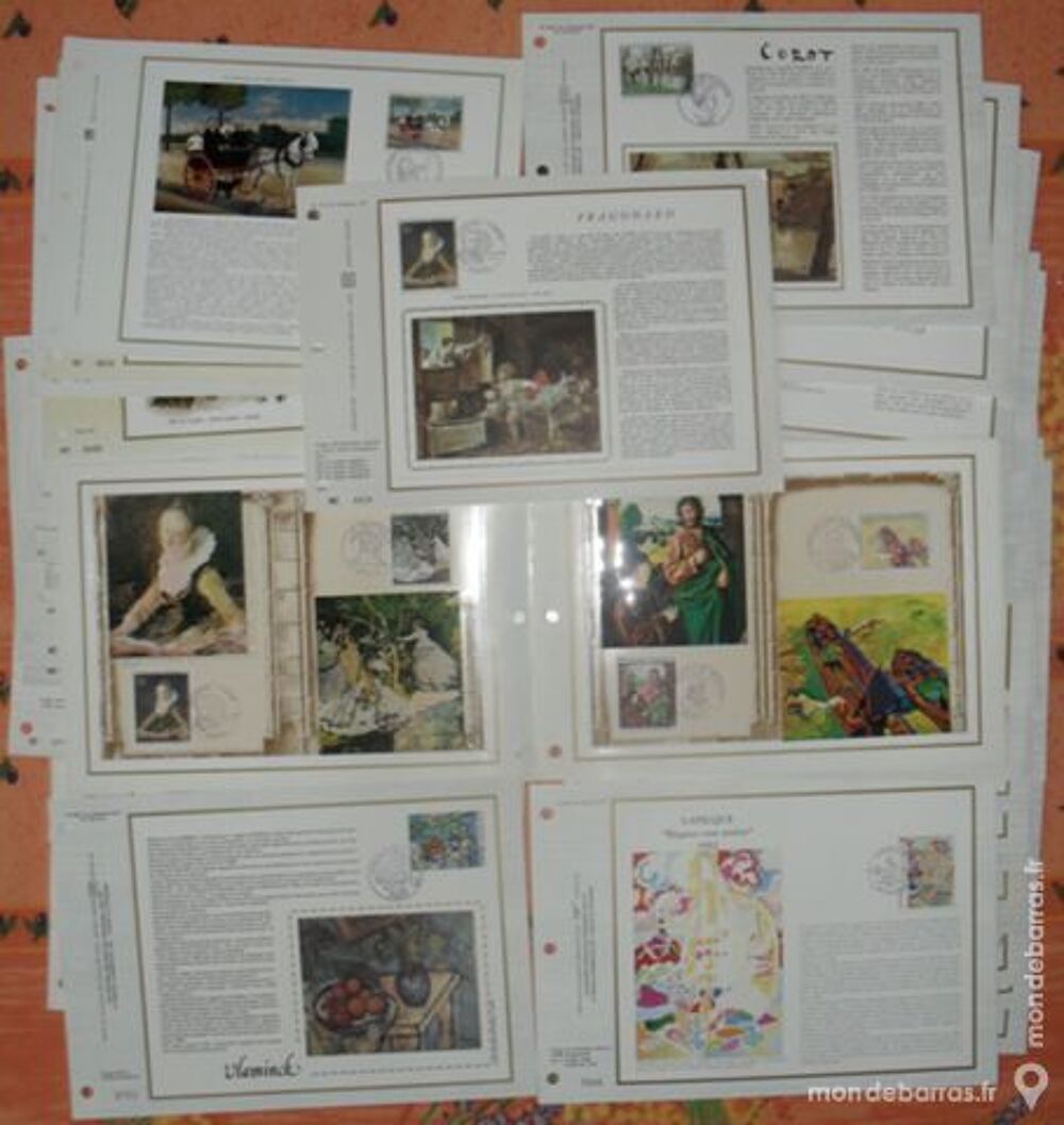 67 Feuillets Philat&eacute;liques CEF sur les Tableaux 