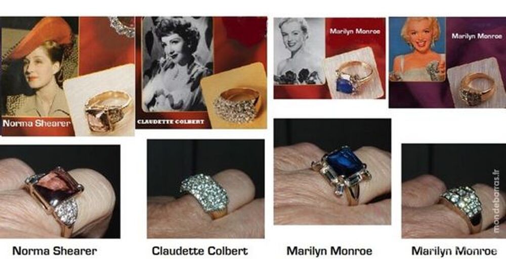 Quatre bagues de collection Bijoux et montres