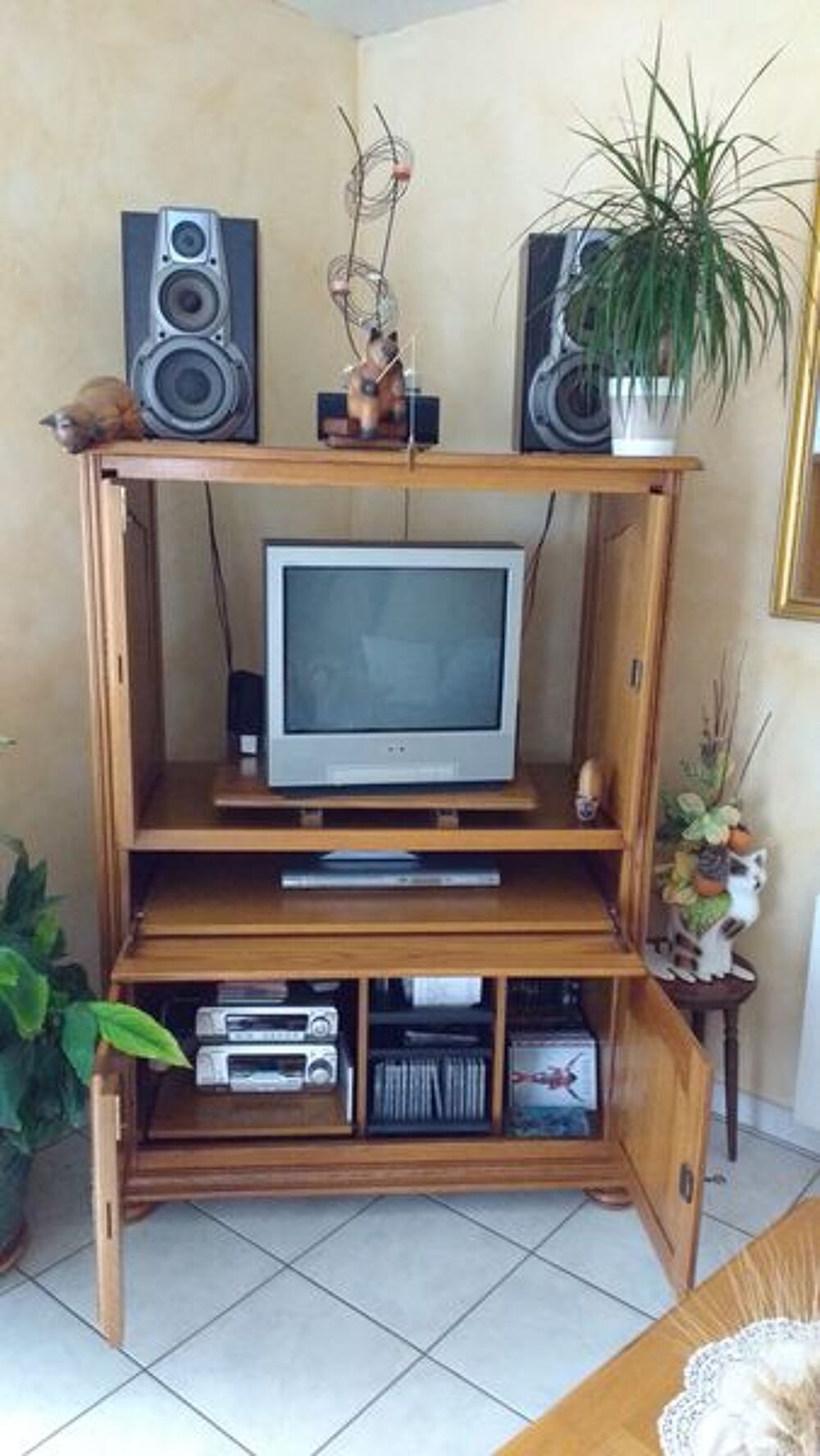 meuble tv droit bois massif Meubles