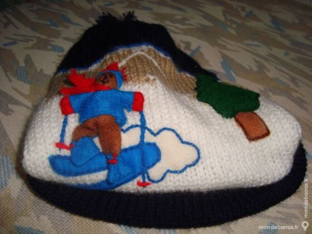 BONNET LAINE DE MONTAGNE &laquo;paysage de neige&raquo; Vêtements enfants