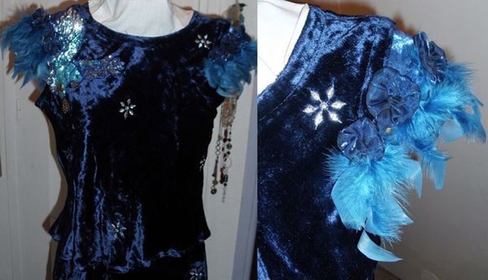 Ensemble 2 pi&egrave;ce en panne de velours Vêtements