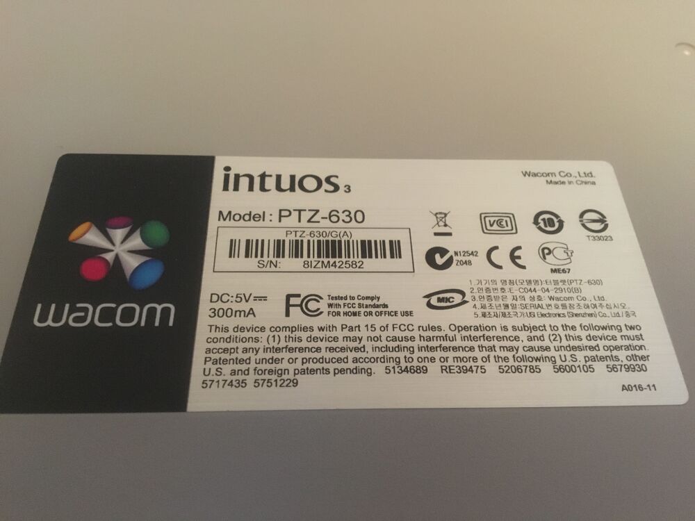 tablette graphique intuos ptz 630 Matériel informatique