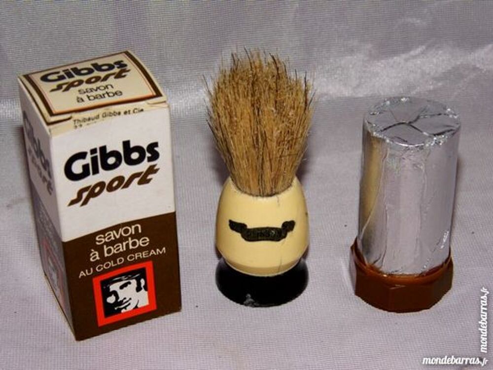 Savon barbe GIBBS Blaireau PLISSON barbier vintage Décoration