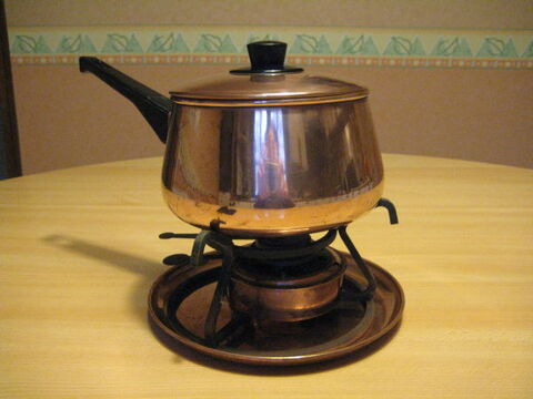 Caquelon � fondue en cuivre 20 Lamotte-Beuvron (41)