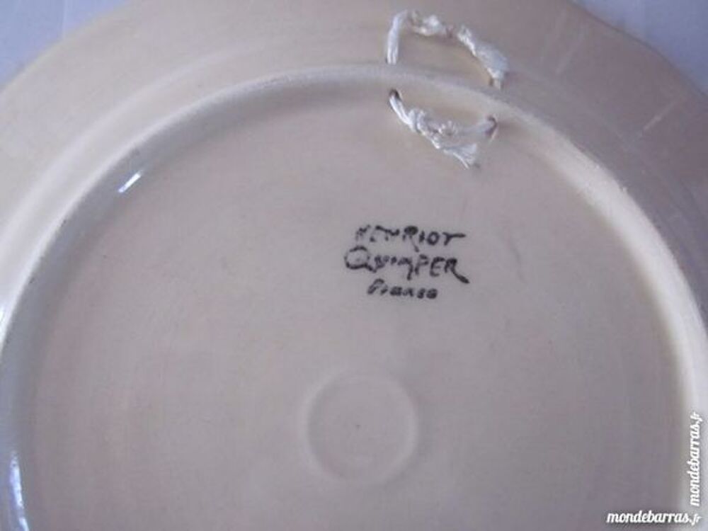 ASSIETTE HB HENRIOT QUIMPER - TETE DE BRETONNE 