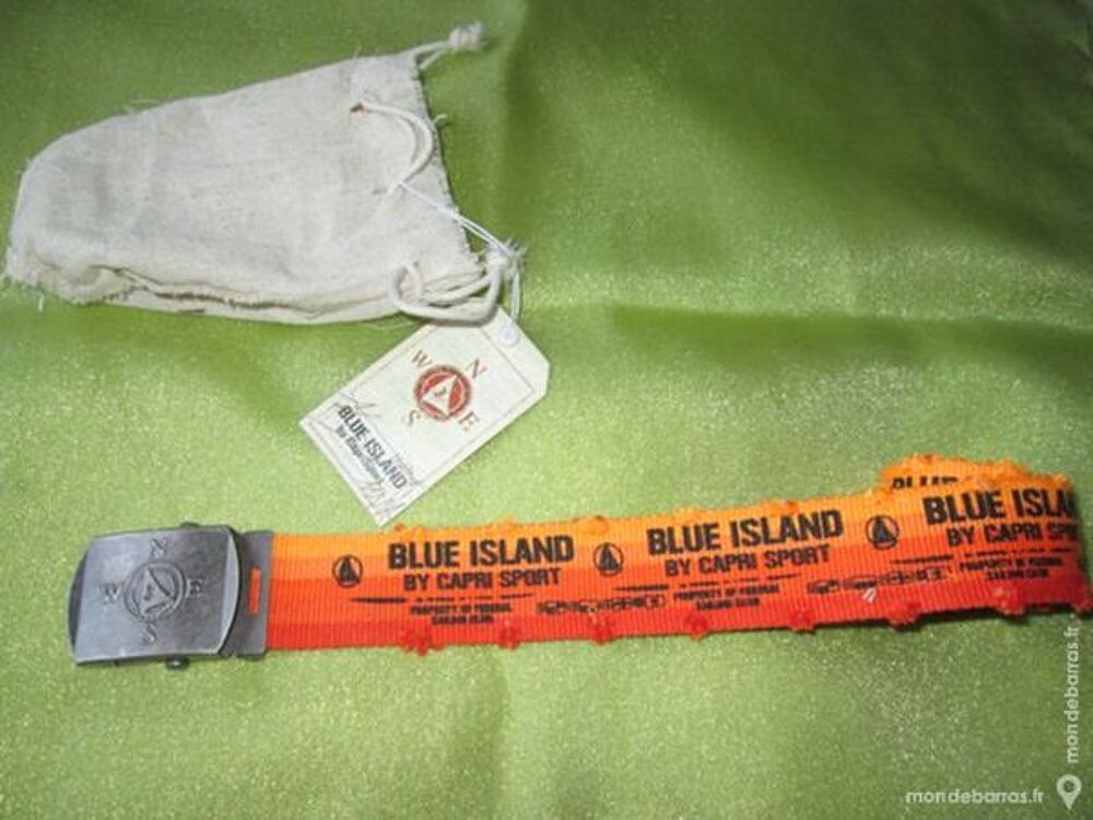 "Ceinture en coton orange ""Blue Island by Capri" Bijoux et montres