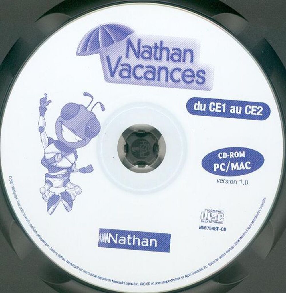 Nathan vacances du CE1 au CE2 -- 7 -- 9 ans -- PC/MAC -- 
Consoles et jeux vid�os