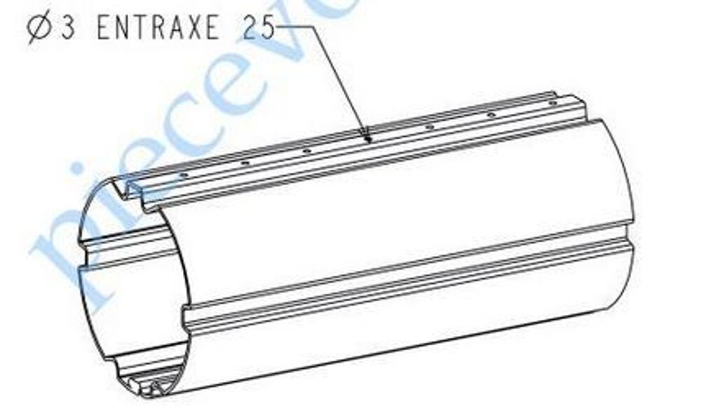 Tube pour enroulement volet roulant L = 2,75 m Bricolage