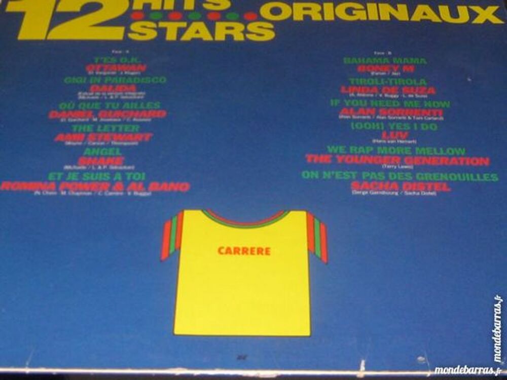 12 hits stars originaux tr&eacute;s bon &eacute;tat CD et vinyles