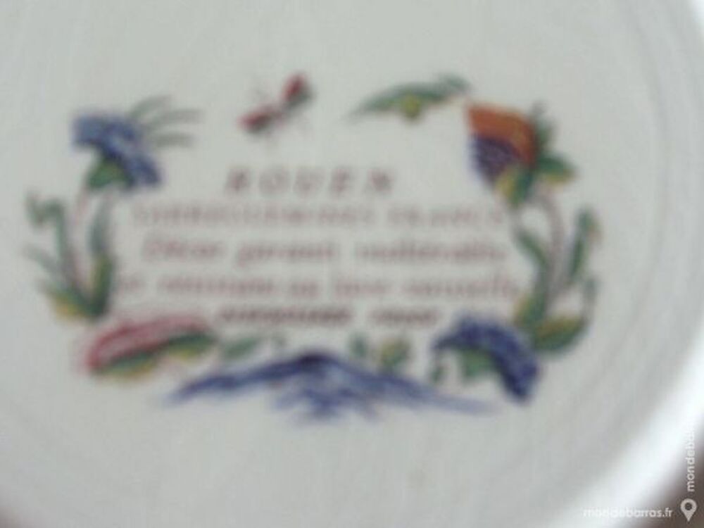 Assiette de ROUEN SARREGUEMINES FRANCE Dcoration