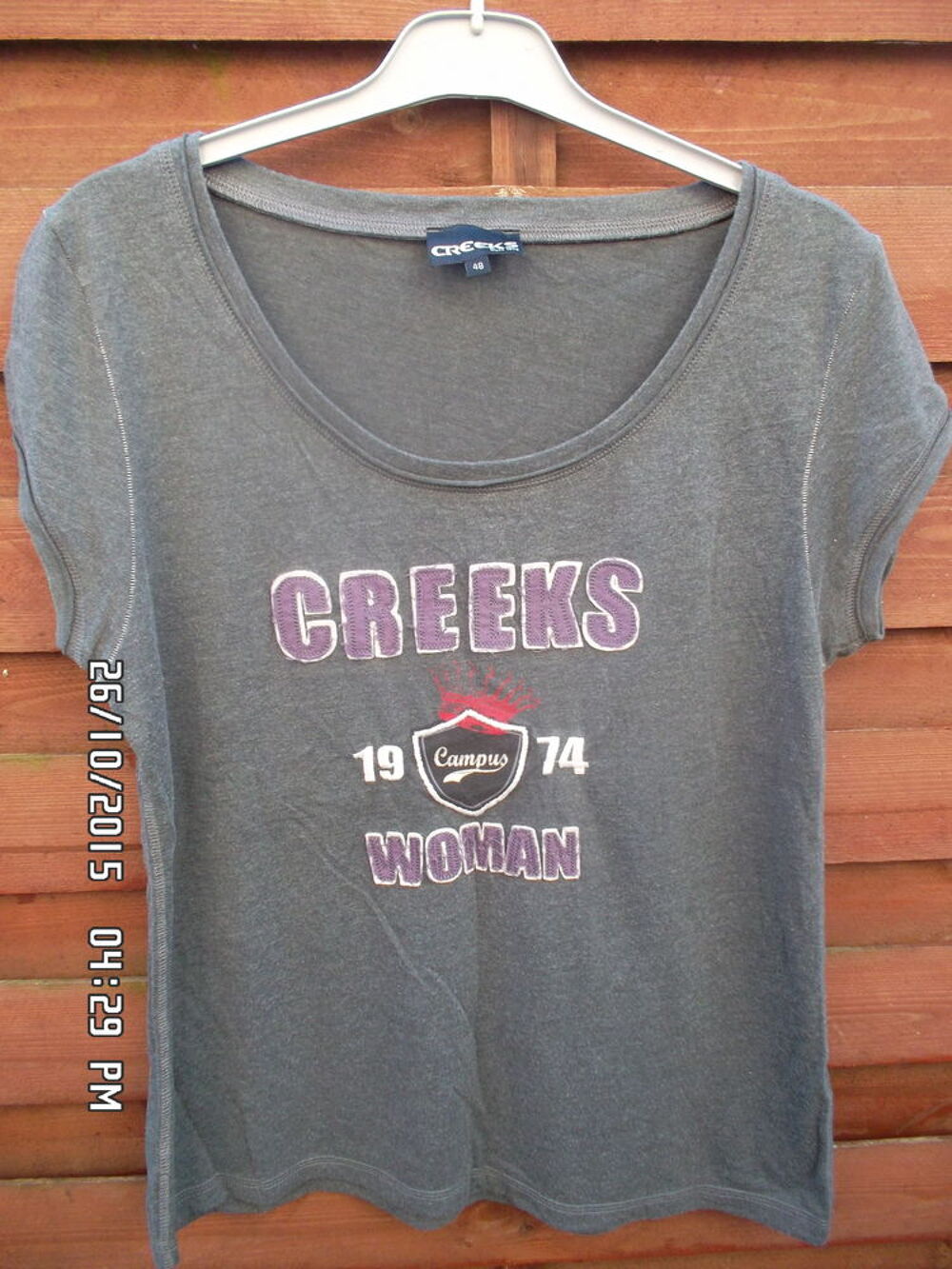 TEE SHIRT CREEKS*JUSTE 3E*KIKI60230 Vêtements