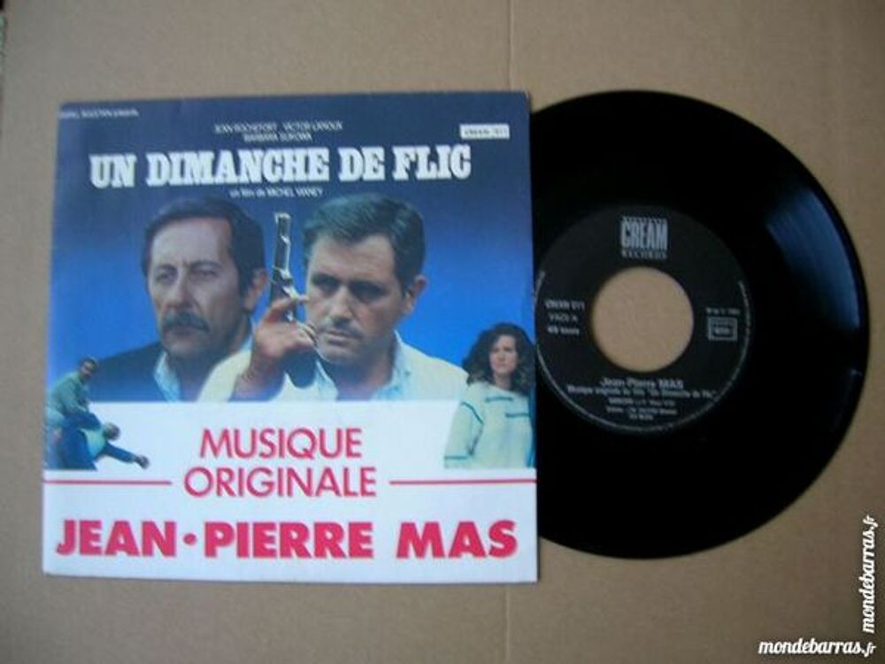 45 TOURS JEAN-PIERRE MAS UN DIMANCHE DE FLIC - BOF CD et vinyles