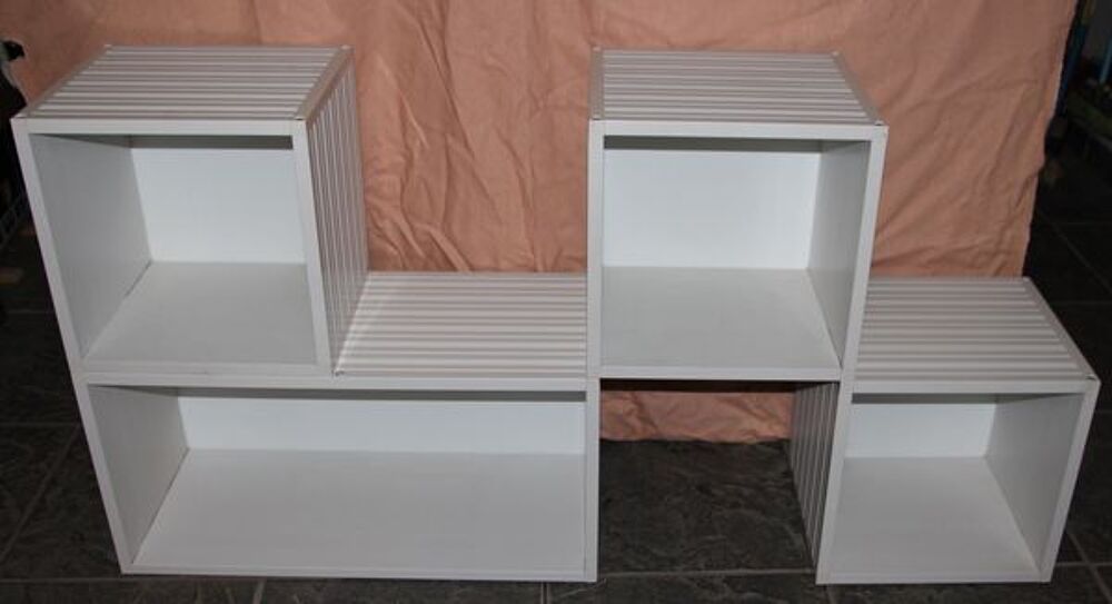 10 CUBES DE RANGEMENT EN PLASTIQUE MODULABLES Meubles