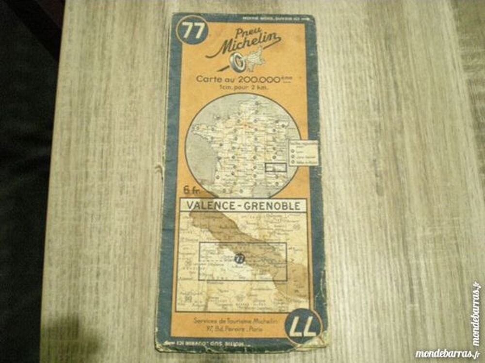 "Carte routi&egrave;re Michelin "" Valence - Grenoble" 