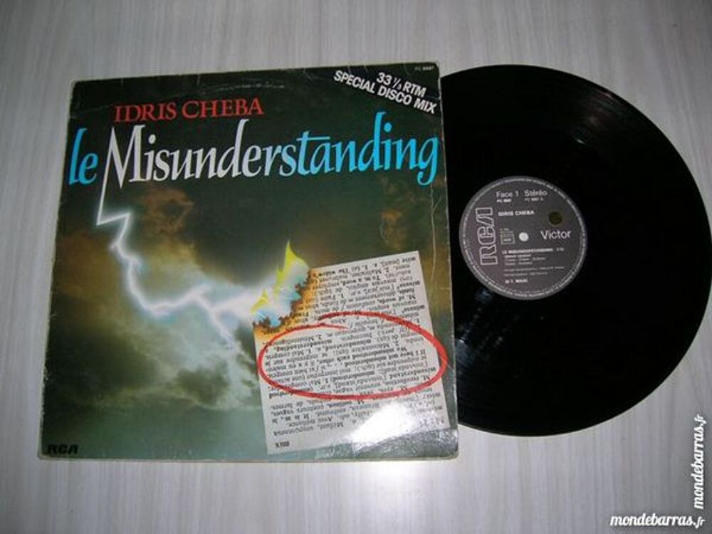 MAXI 45 TOURS IDRIS CHEBA Le misunderstanding CD et vinyles