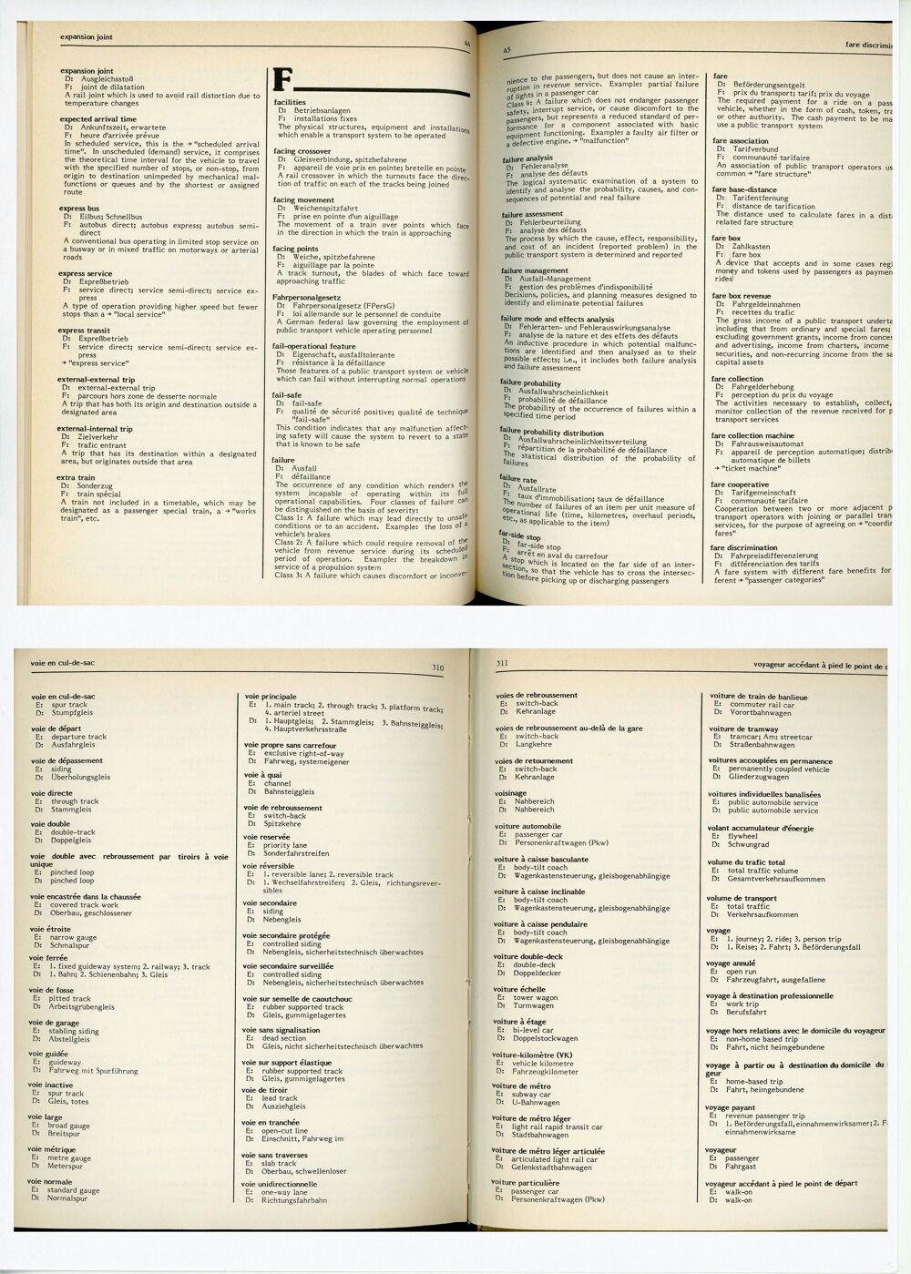 Dictionnaire des Transports Publics 3 langues Livres et BD