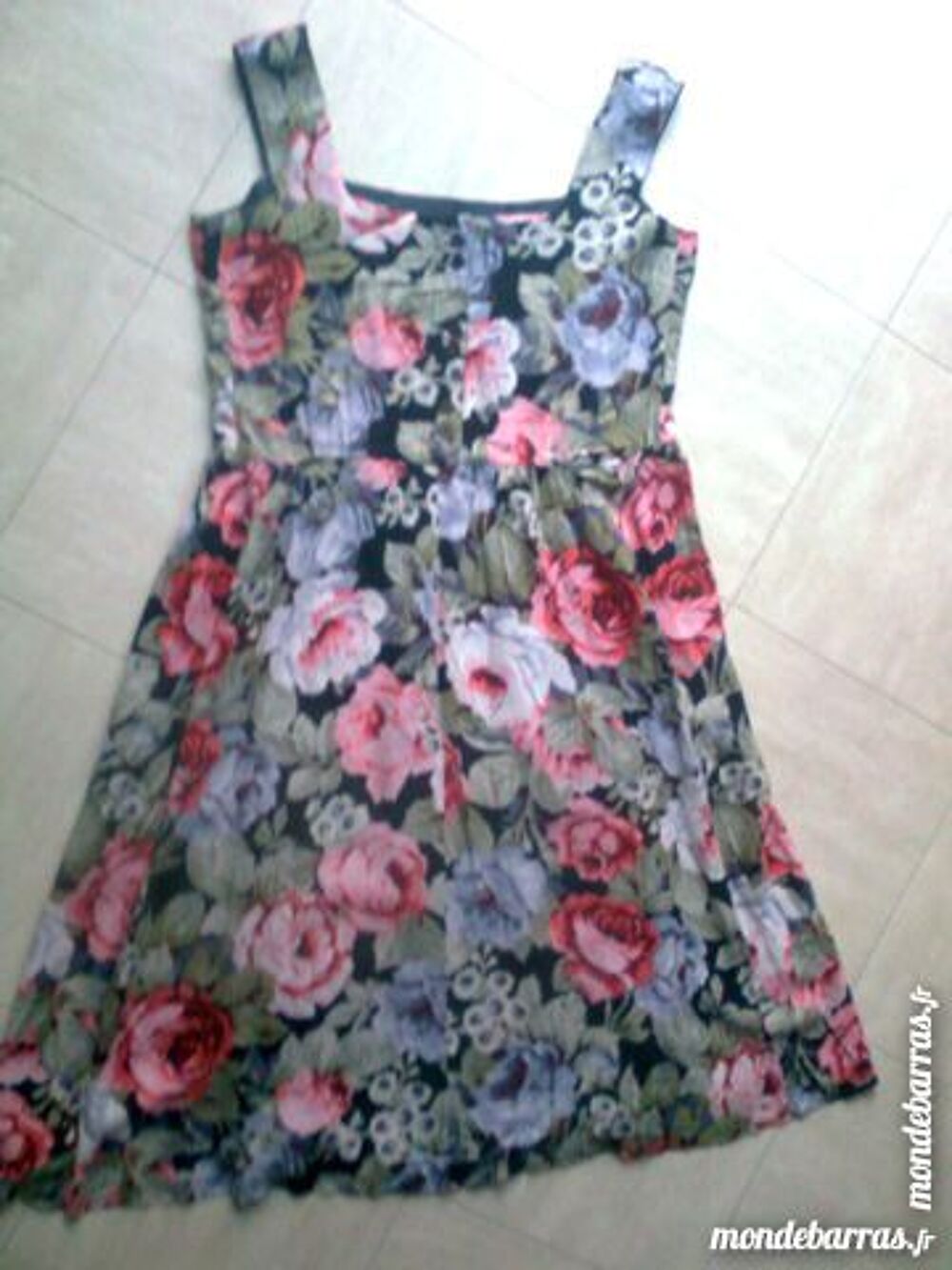 ROBE fleurie &agrave; bretelles - 42 - zoe Vêtements