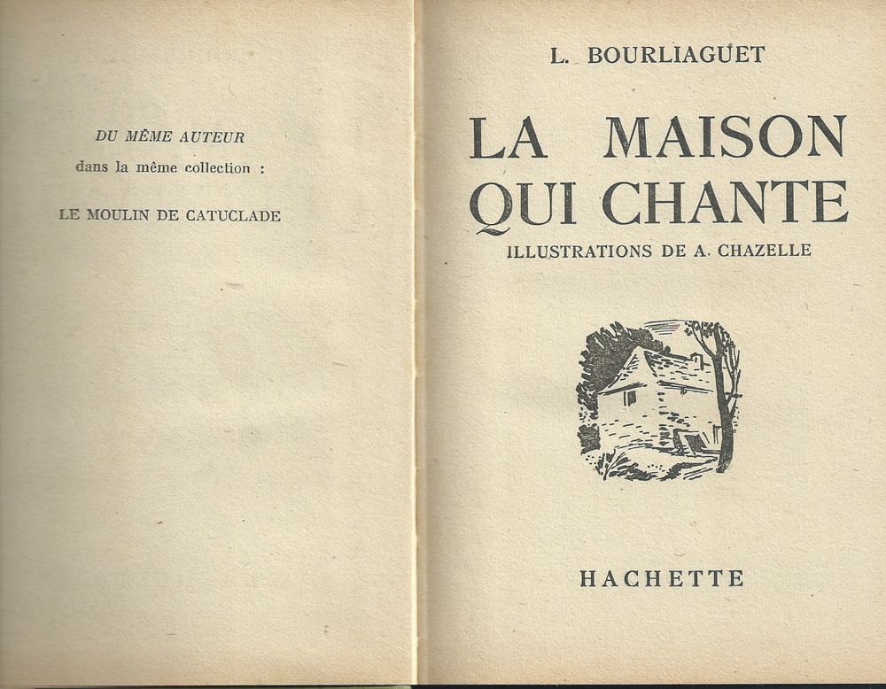 1 livre , la maison qui chante 1954 Livres et BD
