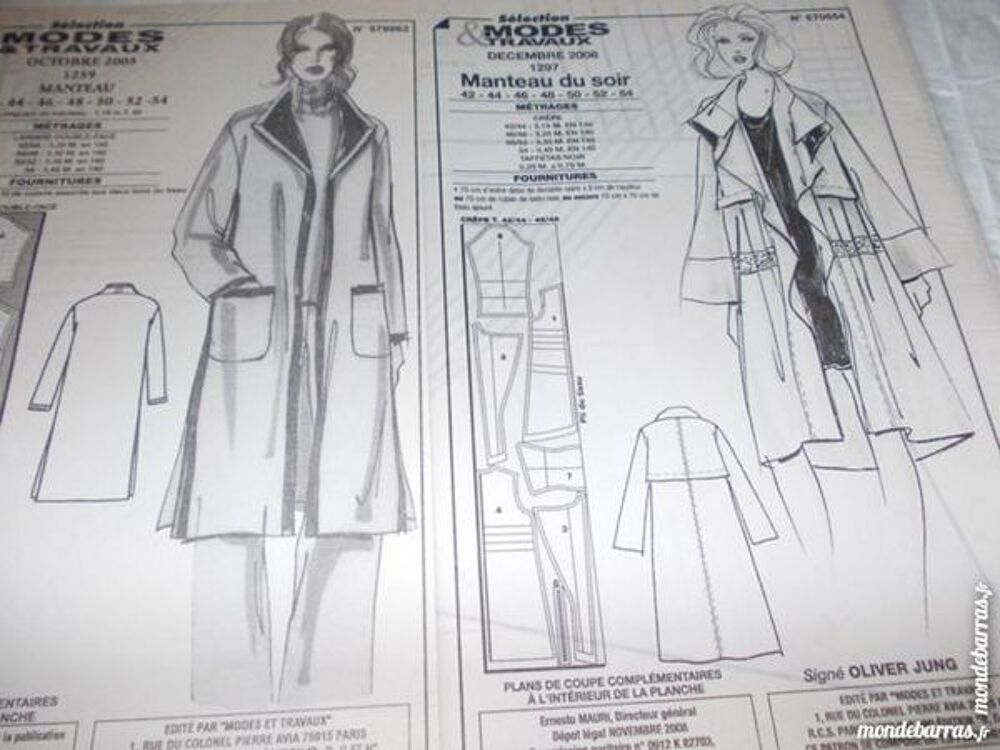 Patrons Modes et Travaux Vêtements