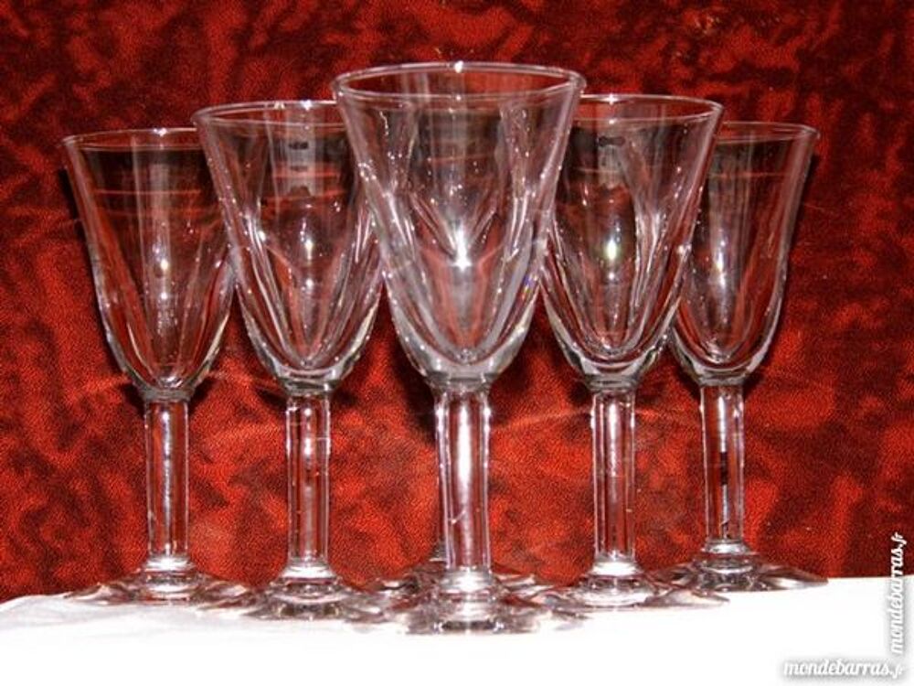 6 anciens verres &agrave; pied de bistrot vintage caf&eacute; Bourse des collections