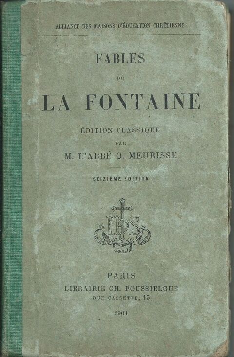 livre , fables de La Fontaine 1901 11 Tours (37)