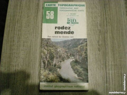  Carte topographique Igm france    Rodez - Mende  2 Saleilles (66)