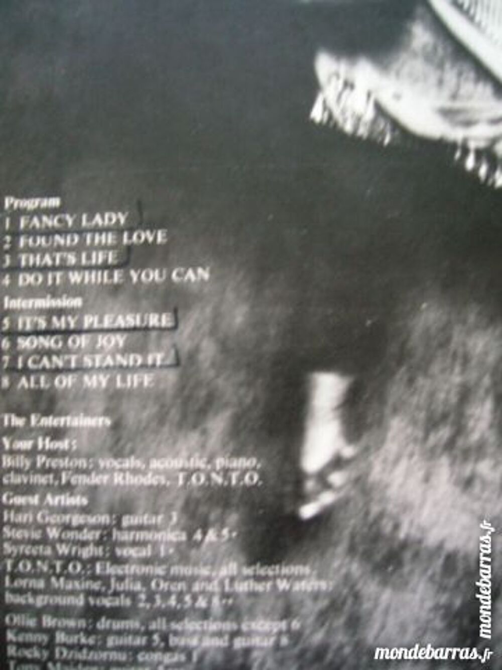 33 TOURS BILLY PRESTON It's my pleasure ORIGINAL CD et vinyles