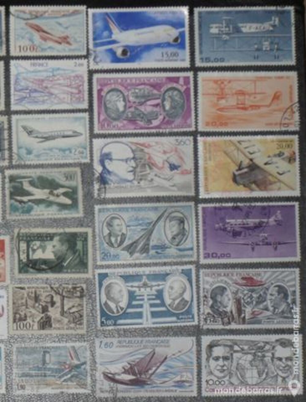 42 timbres aviation fran&ccedil;ais 