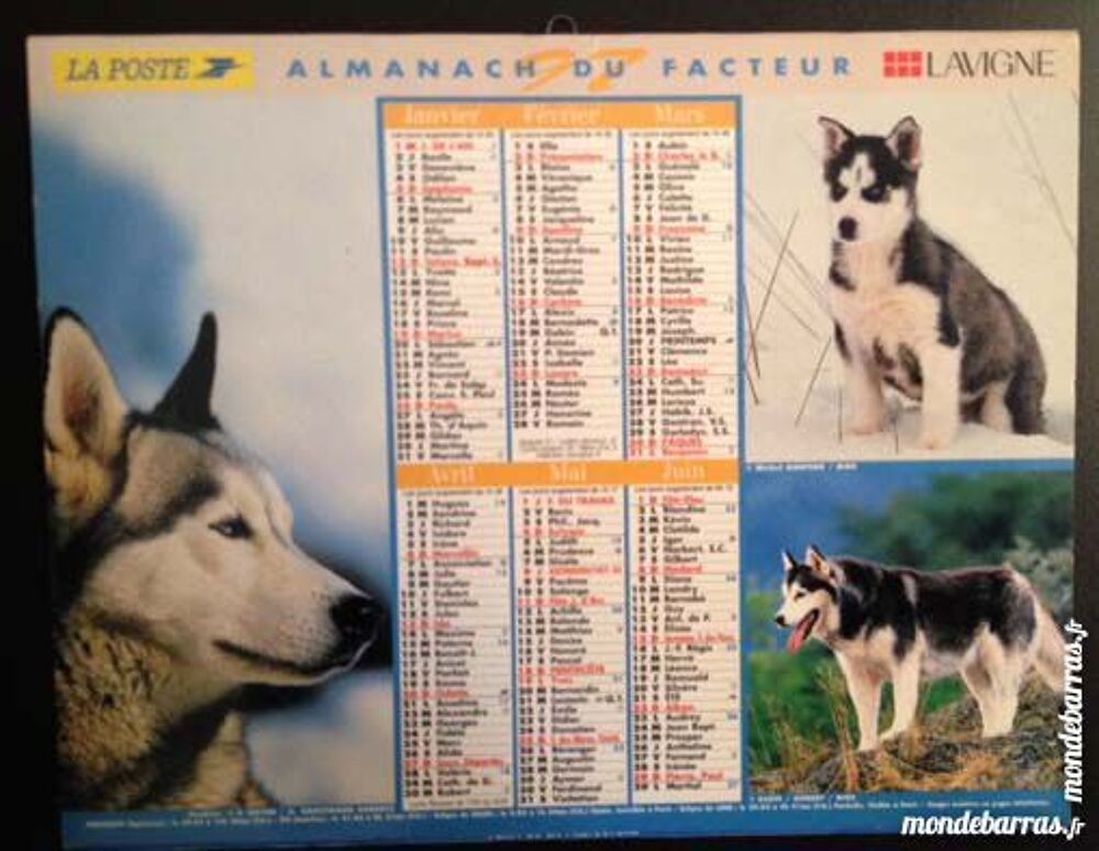 Calendrier Almanach 1997 - original 