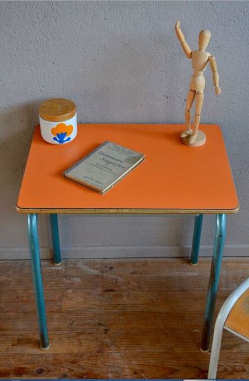 Bureau et chaise enfant, pupitre vintage r&eacute;tro &eacute;cole &eacute;colier Mobilier enfants