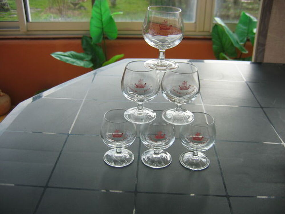 6 verres &agrave; Cognac LARSEN 8 cl Décoration